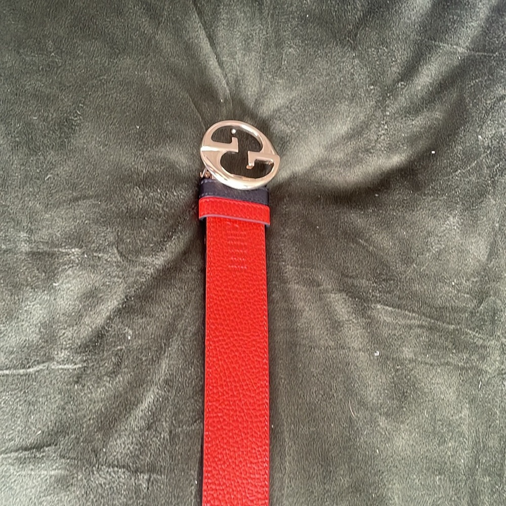 Gucci Interlocking G Reversible Leather Belt Euc#… - image 5